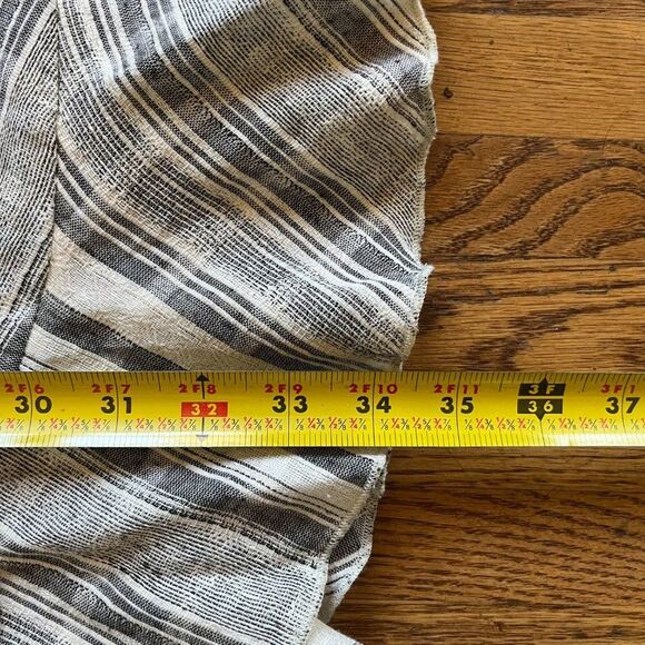 MAJORELLE Revolve Portia Cotton Gray White Striped Wrap Dress Women's Size Large - Picture 7 of 10